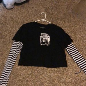 "goth milk" cropped tee